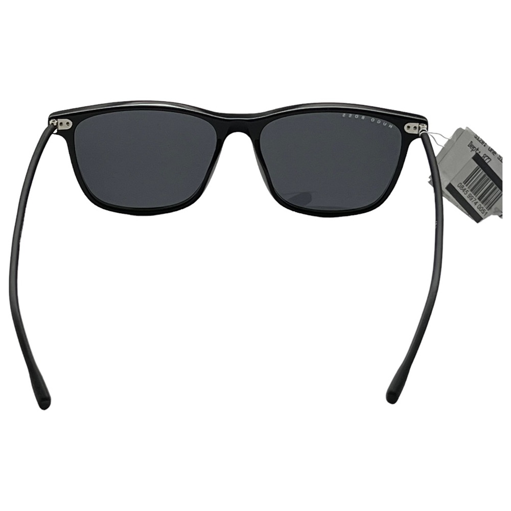 BOSS Hugo Boss Black/Gray Soft Square Polarized Unisex Sunglasses NWT - Picture 10 of 13